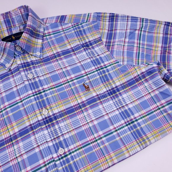 Ralph Lauren Small Shirt Multicolor Blue Checked M - Picture 6 of 12